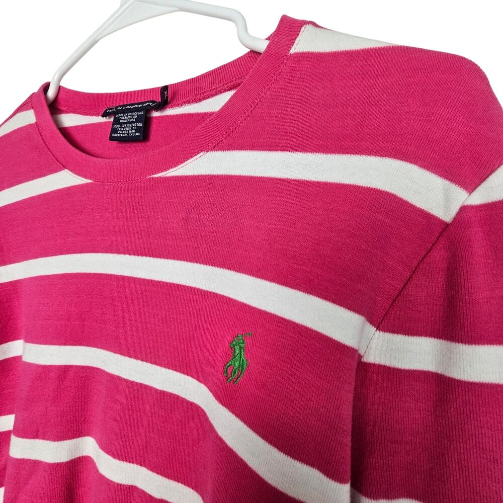 Ralph Lauren Sport Womens Striped Shirt Sz XL Classic Preppy Stretch Minimalist - Picture 5 of 8